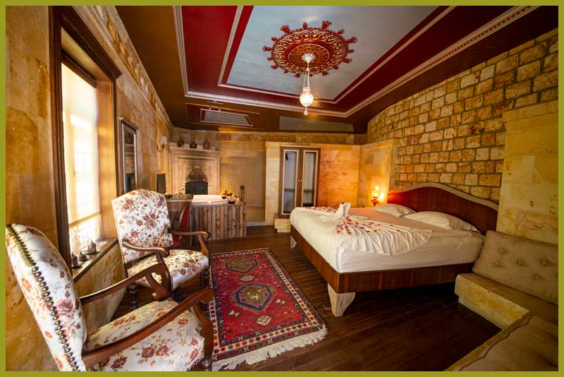 Superior Deluxe Taş Oda Kuzey Kapadokya Taş Otel Balayı Odası