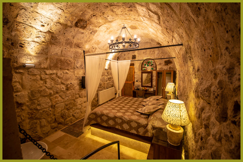 Premium Deluxe Mağara Oda Mahzen Kapadokya Balayı Odası Hamamı